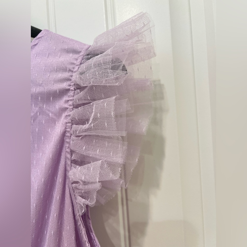 Gorgeous Lavender Tiered Tulle Dress Size M - Picture 8 of 10